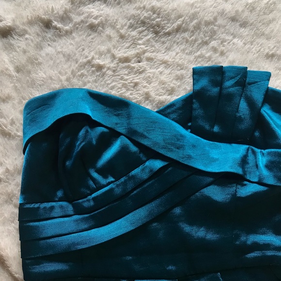 Teeze Me | Aqua Strapless Mini Homecoming Dress - Picture 3 of 4